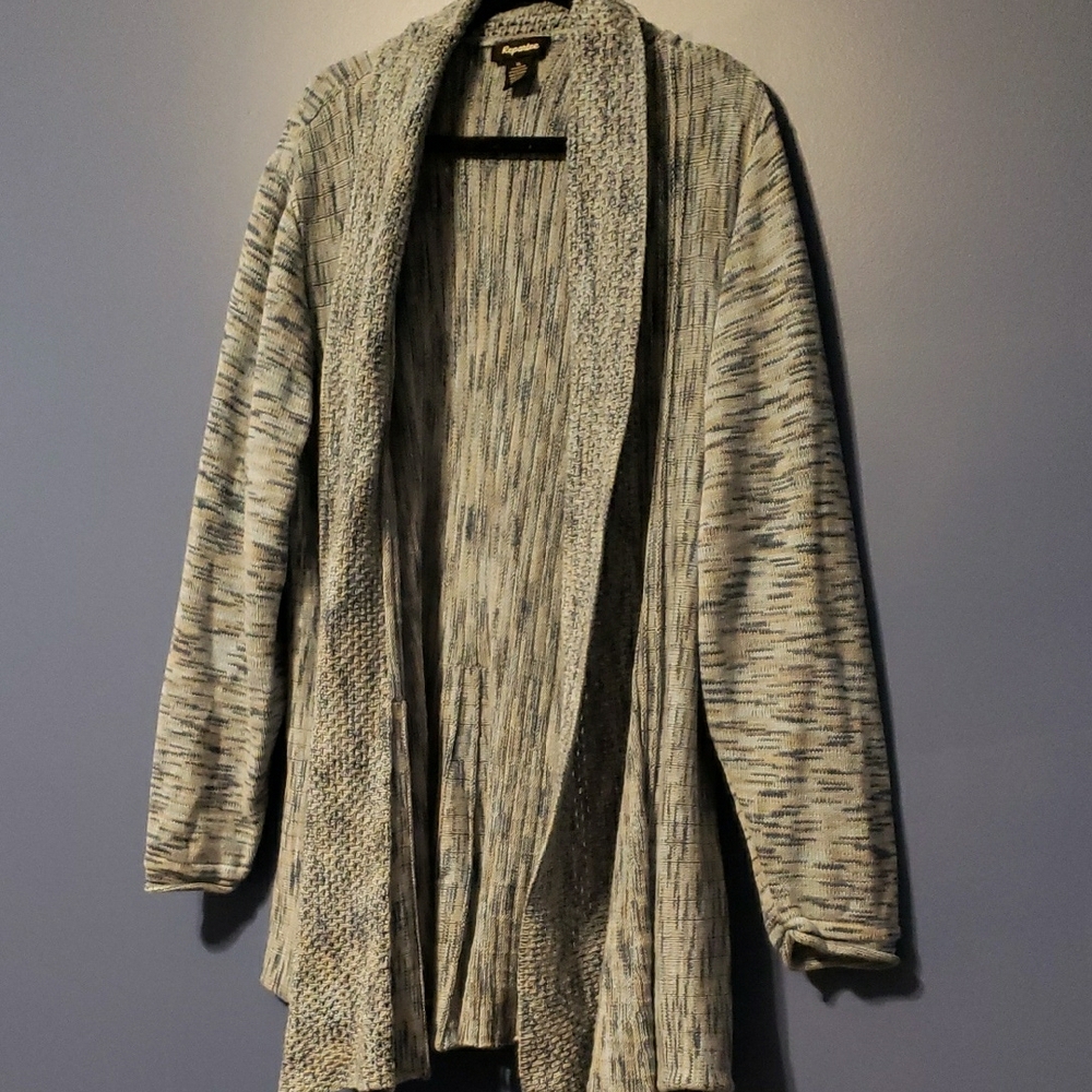 Women's Gray Cardigan Sweater